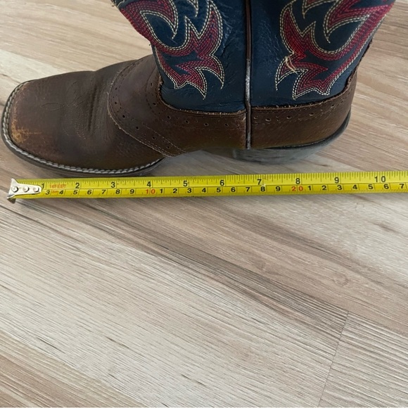 Justin Boots Brown and Blue Leather Boots - Picture 9 of 9